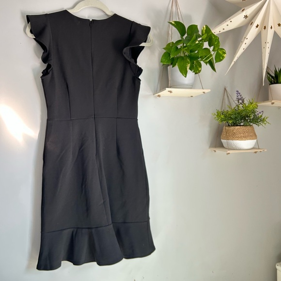 🩷NWT SHE AND SKY LITTLE BLACK DRESS FLOUNCE HEM MINI DRESS DANCE TRENDING - Picture 3 of 8